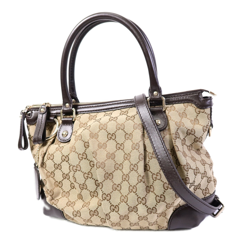 GUCCI 帆布2 Way Shoulder Bag手挽肩背兩用袋-2
