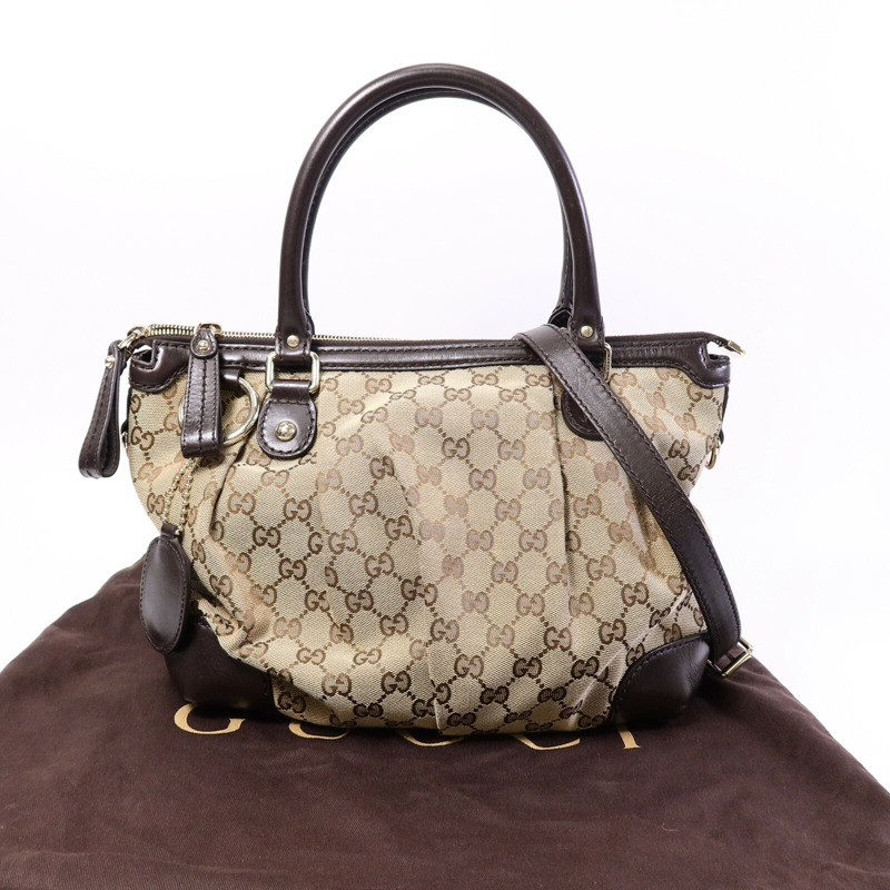 GUCCI 帆布2 Way Shoulder Bag手挽肩背兩用袋-9