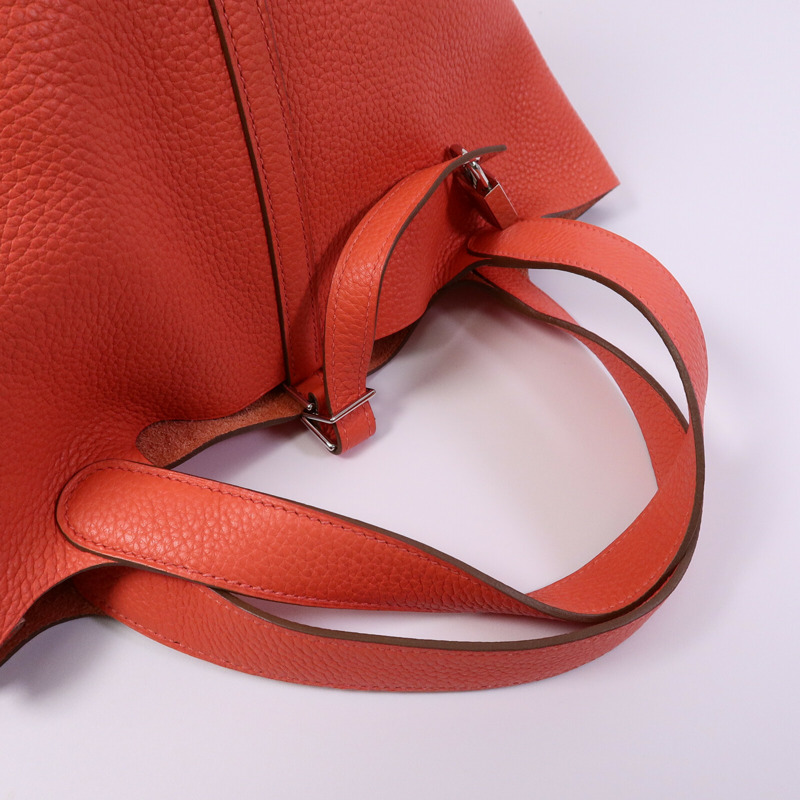 HERMES Clemence皮革Picotin MM扣手挽袋Rose Jaipur-8
