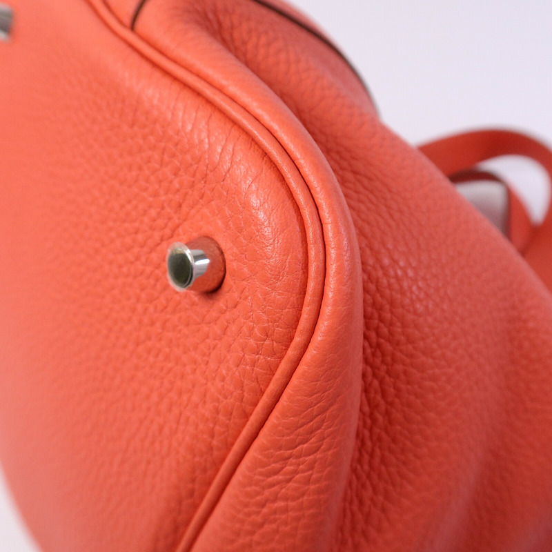 HERMES Clemence皮革Picotin MM扣手挽袋Rose Jaipur-12