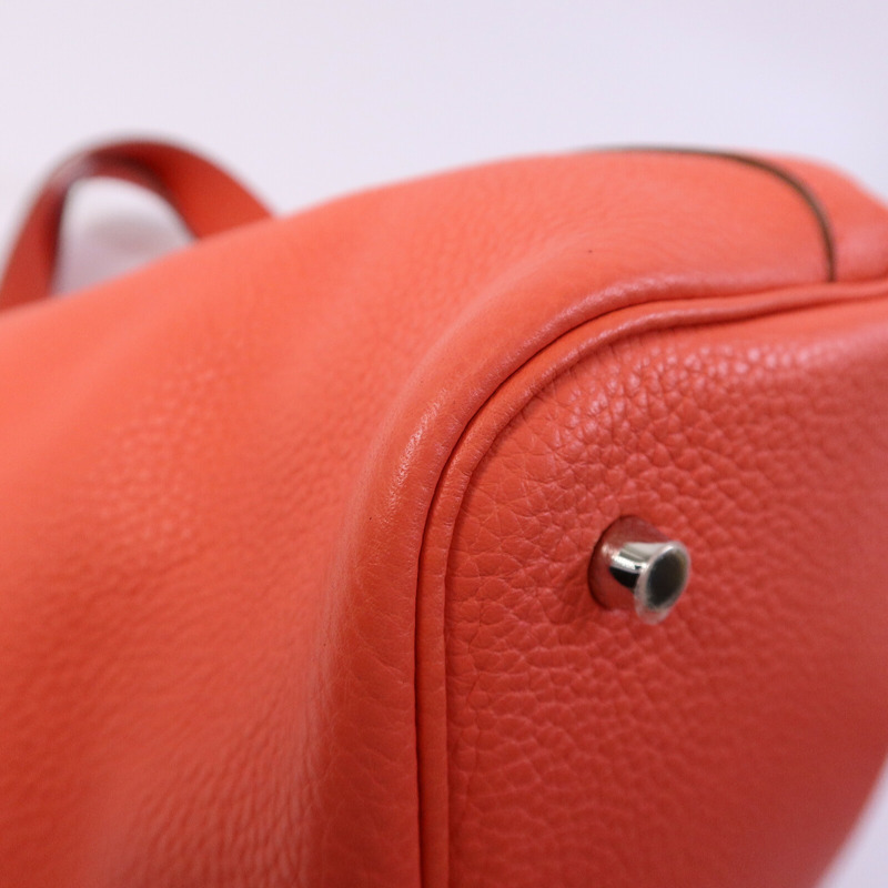 HERMES Clemence皮革Picotin MM扣手挽袋Rose Jaipur-13