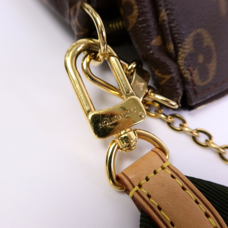 LOUIS VUITTON Monogram Multi Pochette Accessoires金扣肩背袋-6