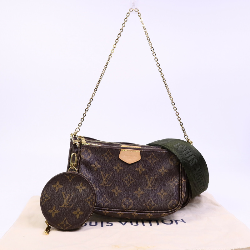 LOUIS VUITTON Monogram Multi Pochette Accessoires金扣肩背袋-9