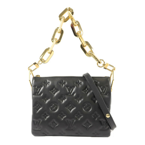 LOUIS VUITTON Monogram Embossed Puffy Coussin BB鏈帶手挽肩背兩用袋