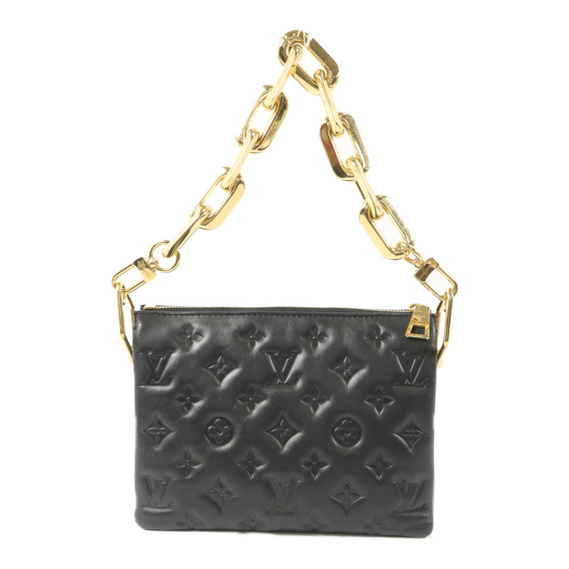 LOUIS VUITTON Monogram Embossed Puffy Coussin BB鏈帶手挽肩背兩用袋-1
