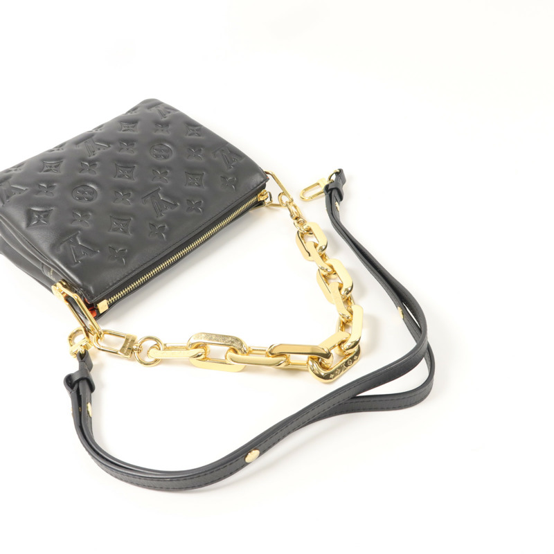 LOUIS VUITTON Monogram Embossed Puffy Coussin BB鏈帶手挽肩背兩用袋-7
