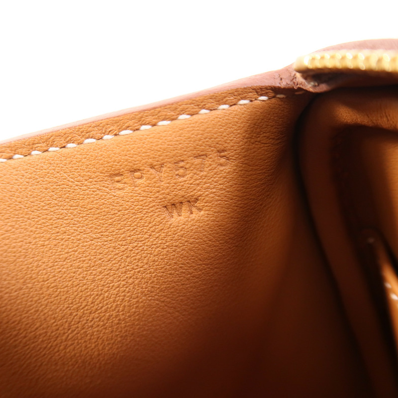 HERMES Clemence皮革Mini Lindy金扣手挽肩背兩用袋Gold-9