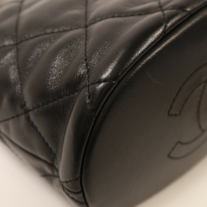 CHANEL 羊皮皮革Chain Shoulder Bucket鏈帶手挽肩背兩用袋-10