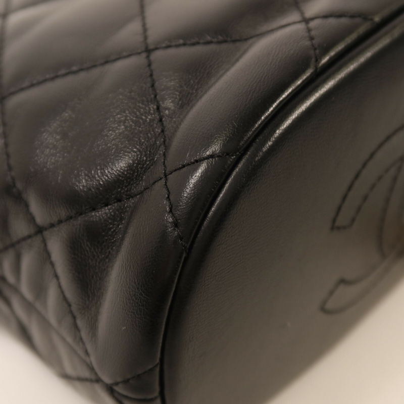CHANEL 羊皮皮革Chain Shoulder Bucket鏈帶手挽肩背兩用袋-12