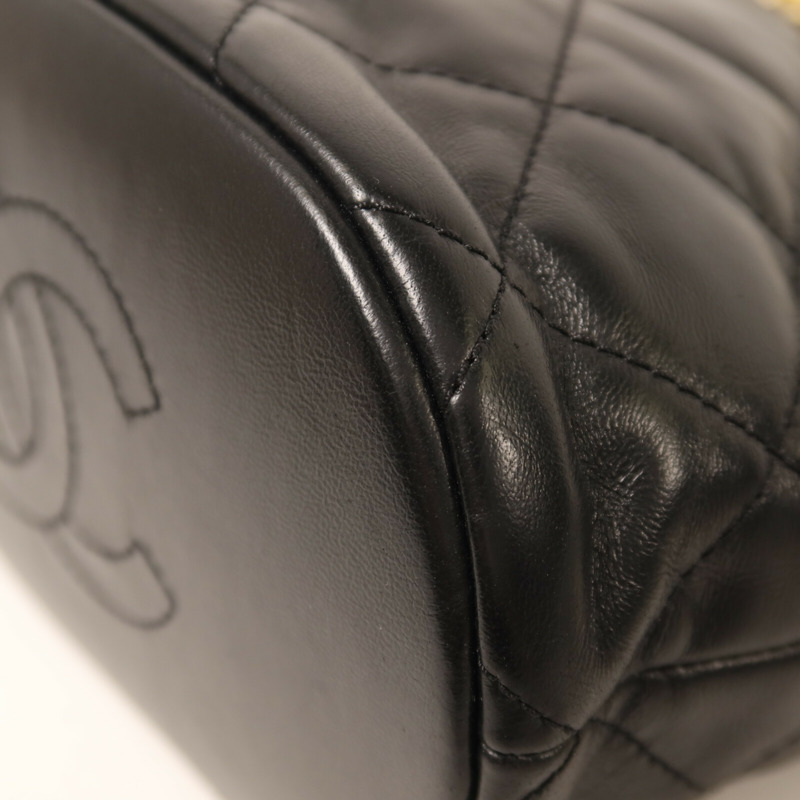 CHANEL 羊皮皮革Chain Shoulder Bucket鏈帶手挽肩背兩用袋-13