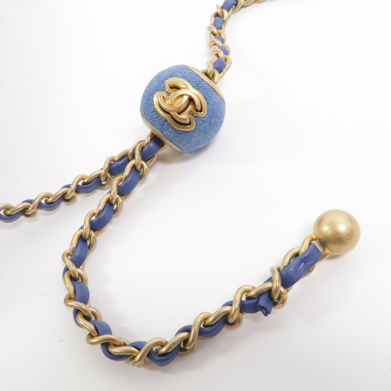 CHANEL 牛仔布Classic 20鏈帶手挽肩背兩用袋-8