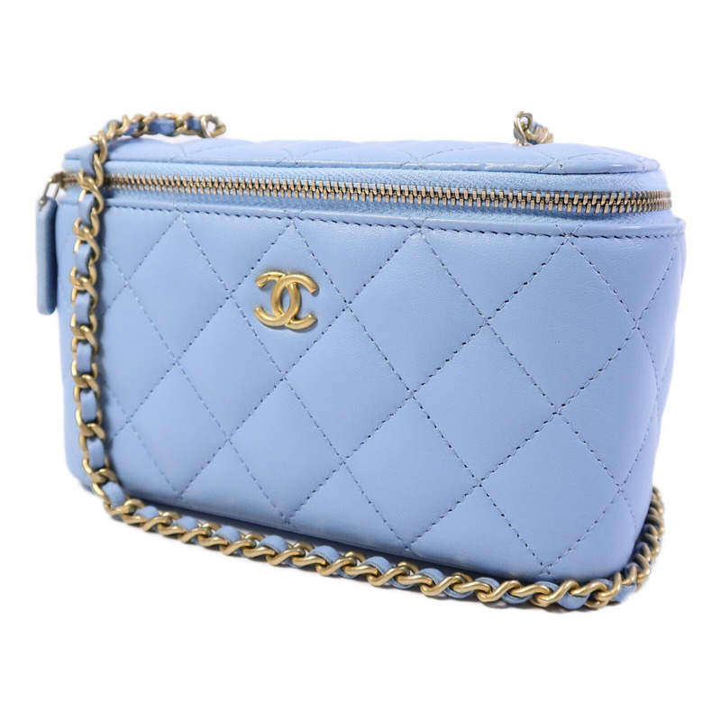 CHANEL 羊皮皮革Vanity Case鏈帶肩背袋-2