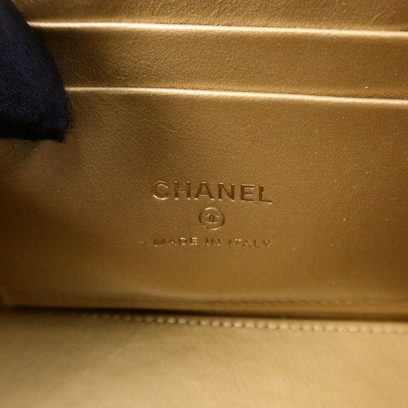 CHANEL 羊皮皮革Vanity Case鏈帶肩背袋-5