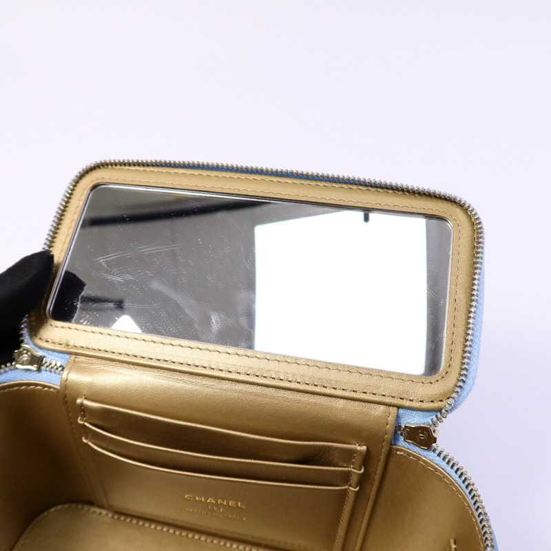 CHANEL 羊皮皮革Vanity Case鏈帶肩背袋-16