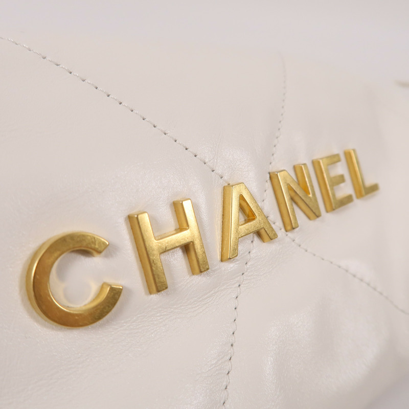 CHANEL 牛皮皮革22 Mini鏈帶肩背袋-14