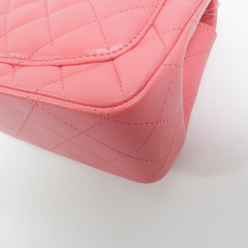 CHANEL 羊皮皮革Mini Classic 17鏈帶肩背袋-14