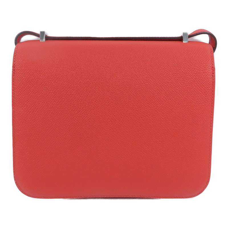 HERMES Epsom皮革Constance Mini肩背袋Rouge Tomate-1