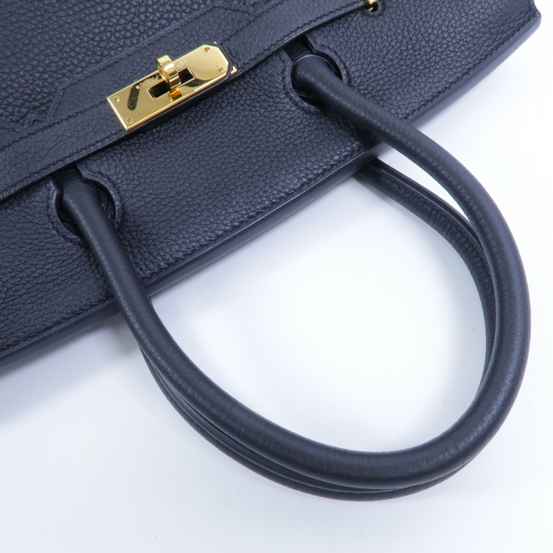 HERMES Togo皮革Birkin 30手挽袋Noir-10