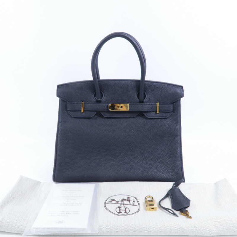 HERMES Togo皮革Birkin 30手挽袋Noir-11