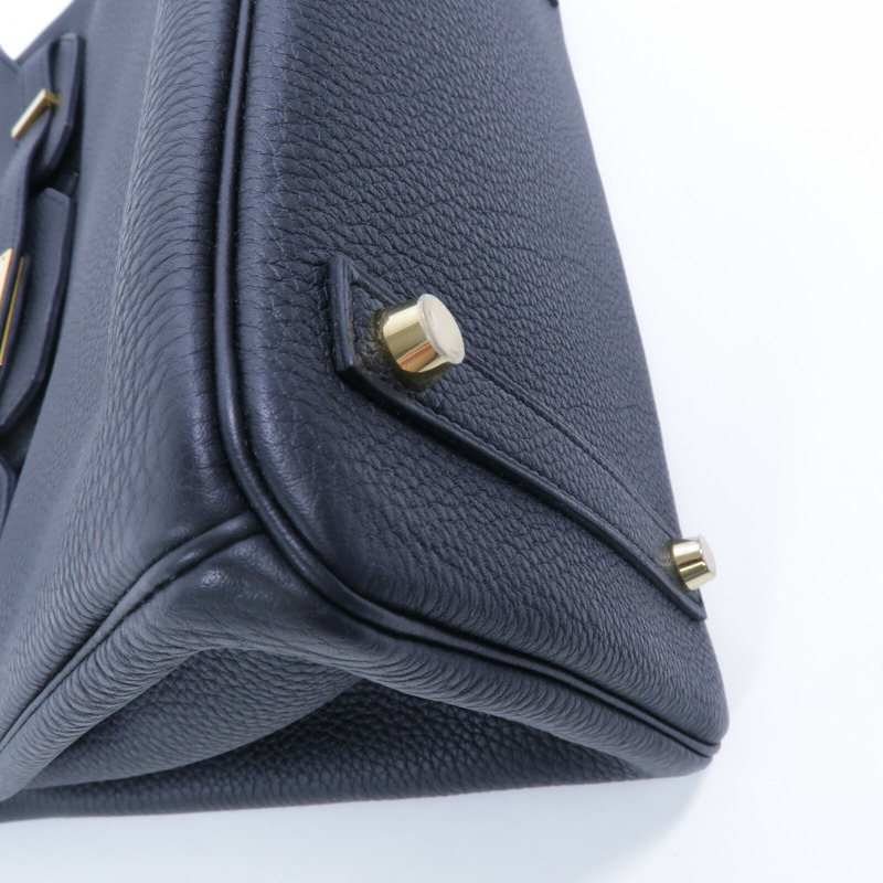 HERMES Togo皮革Birkin 30手挽袋Noir-12