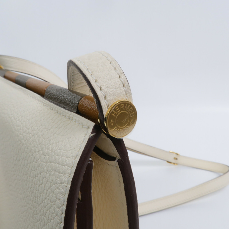 HERMES Clemence皮革Sac Saut 25肩背袋Nata-8