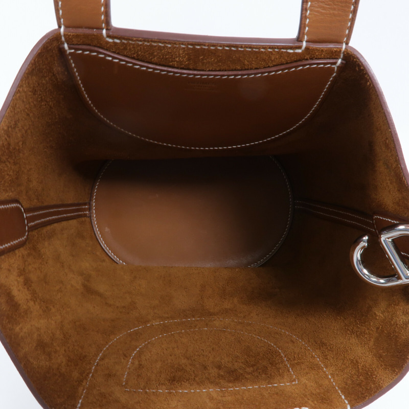 HERMES Barenia皮革In The Loop 18手挽袋Gold-4