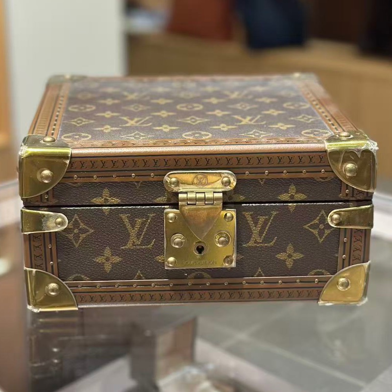 二手 LV 路易威登 Coffert Joaillerie 經典老花珠寶箱/首飾盒/硬箱  配件：塵袋 鑰匙 尺寸：24-12.5-24cm-4