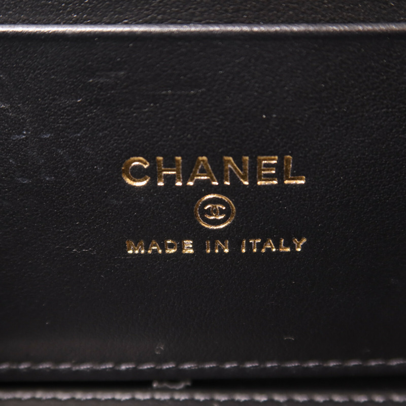 CHANEL 牛皮皮革Vanity Case Top Handle鏈帶手挽肩背兩用袋-5