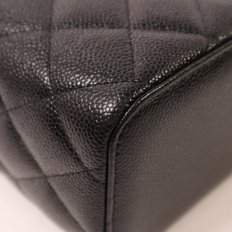 CHANEL 牛皮皮革Vanity Case Top Handle鏈帶手挽肩背兩用袋-12