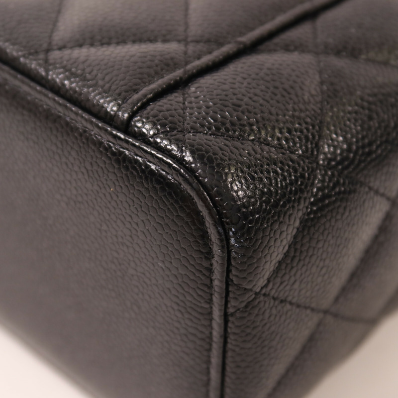 CHANEL 牛皮皮革Vanity Case Top Handle鏈帶手挽肩背兩用袋-15