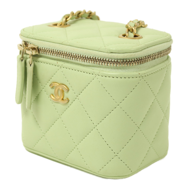 CHANEL 羊皮皮革Vanity Case Gold Ball鏈帶肩背袋-2