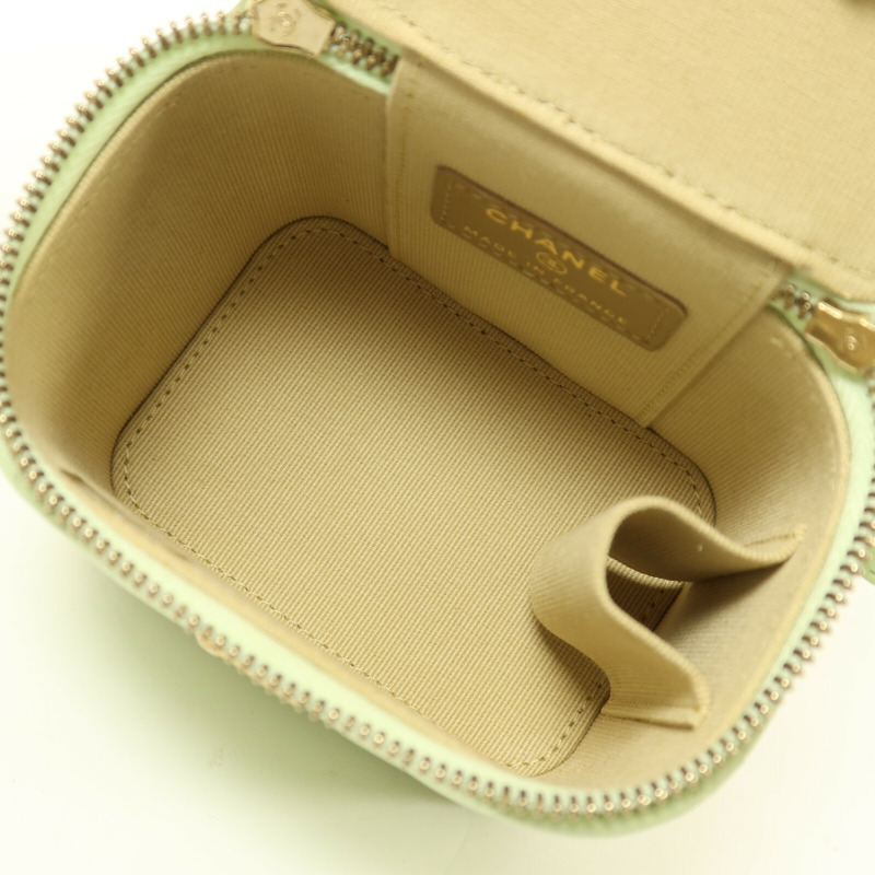 CHANEL 羊皮皮革Vanity Case Gold Ball鏈帶肩背袋-4