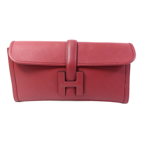 HERMES Swift皮革Jige Elan 29 Clutch手拿包Rouge Grenade