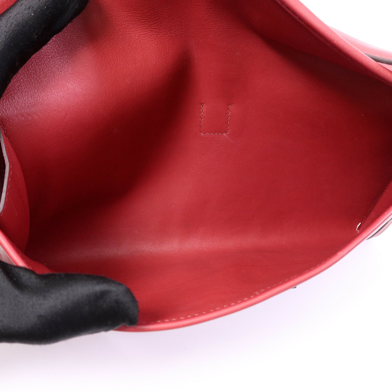 HERMES Swift皮革Jige Elan 29 Clutch手拿包Rouge Grenade-4