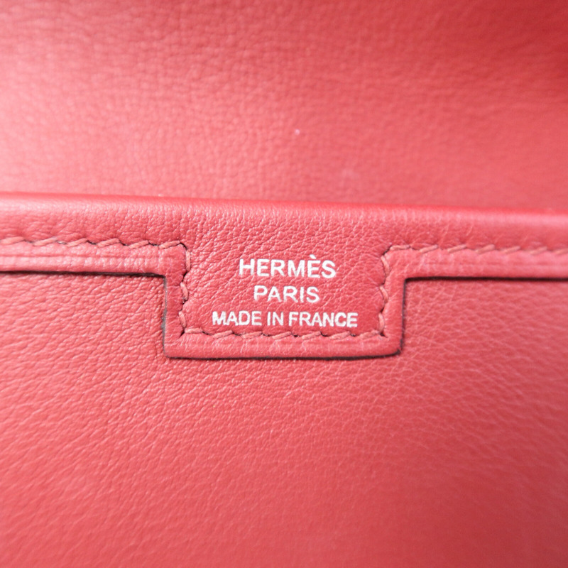 HERMES Swift皮革Jige Elan 29 Clutch手拿包Rouge Grenade-5