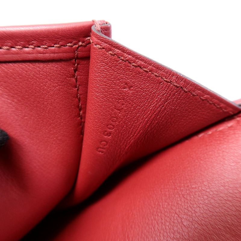 HERMES Swift皮革Jige Elan 29 Clutch手拿包Rouge Grenade-7