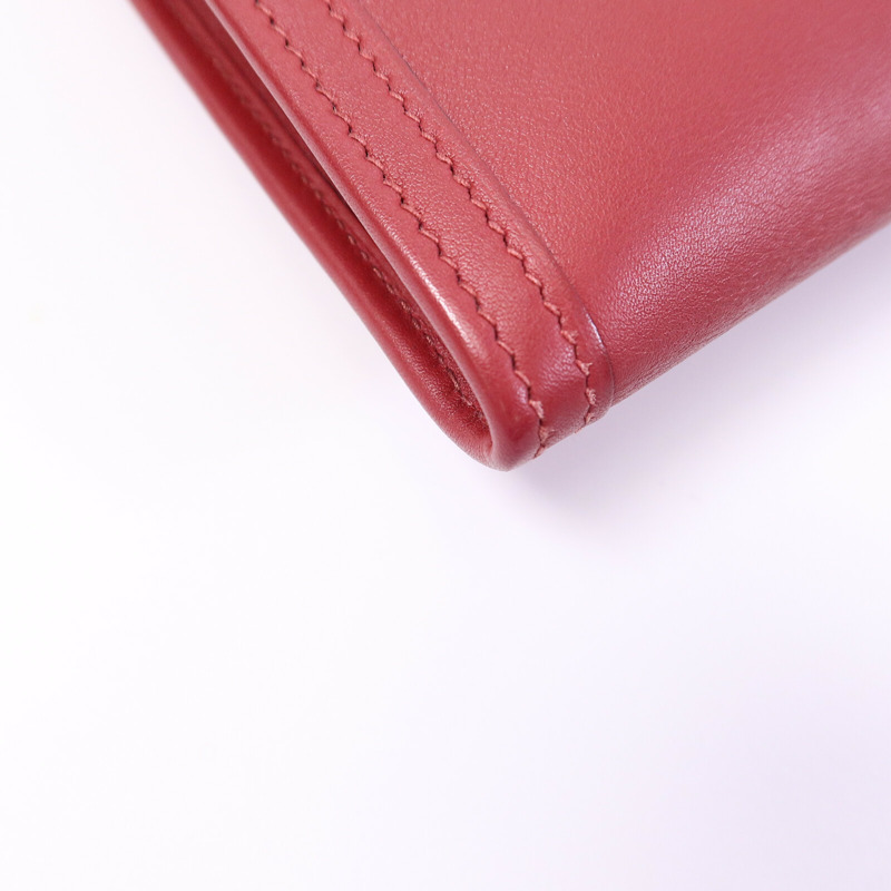 HERMES Swift皮革Jige Elan 29 Clutch手拿包Rouge Grenade-10