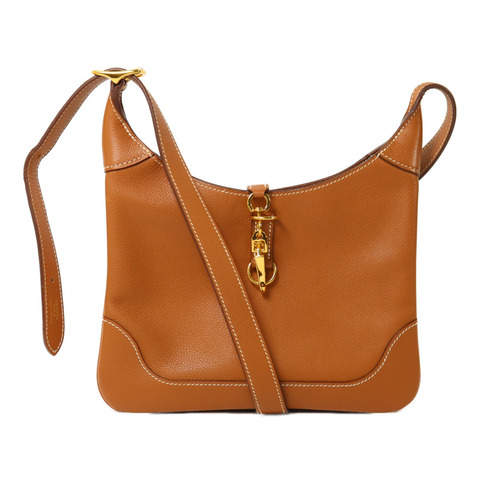 HERMES Evercolor皮革Trim Duo 24肩背袋Gold