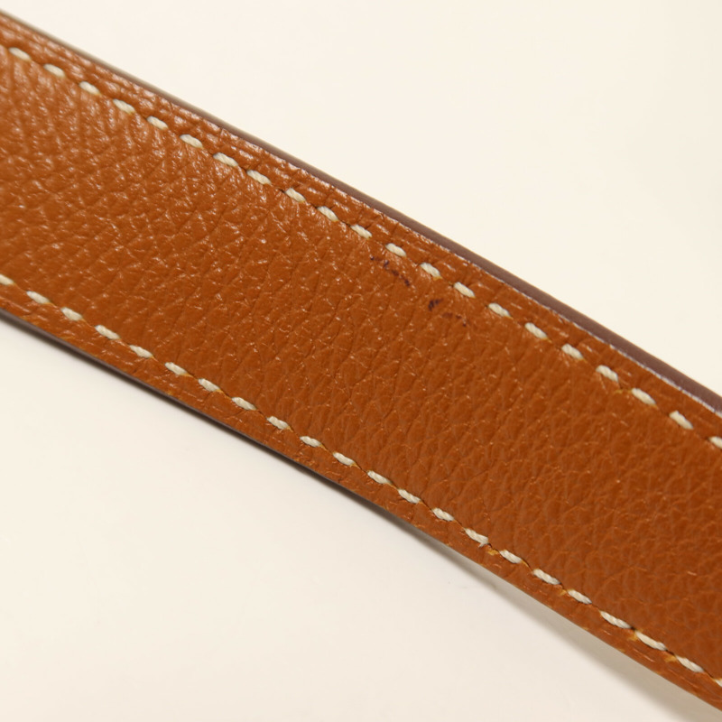 HERMES Evercolor皮革Trim Duo 24肩背袋Gold-10