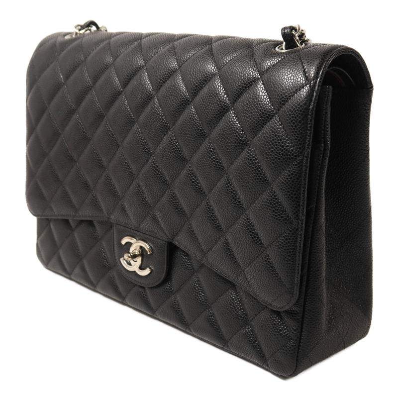 CHANEL 牛皮皮革Maxi Classic鏈帶肩背袋-2