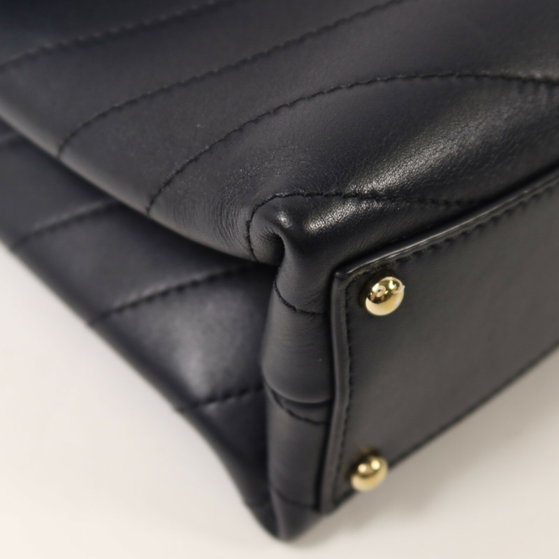 CHANEL 牛皮皮革Chain Shoulder鏈帶手挽肩背兩用袋-11