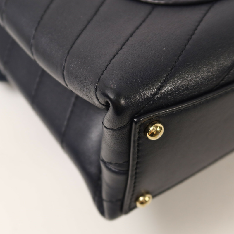 CHANEL 牛皮皮革Chain Shoulder鏈帶手挽肩背兩用袋-13