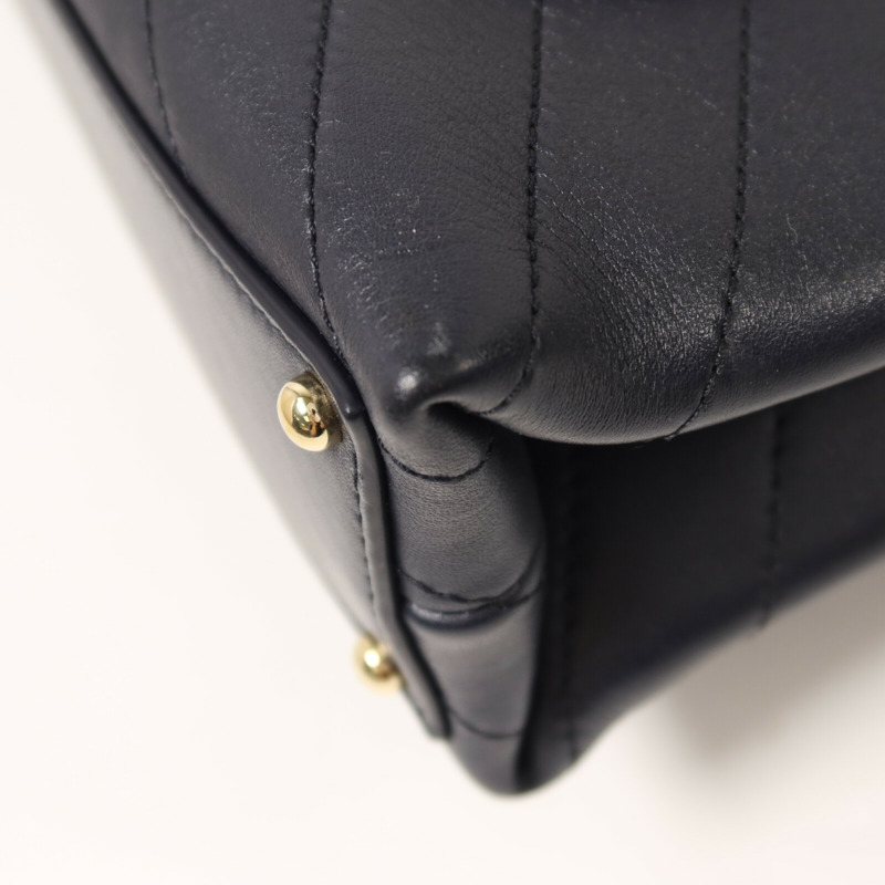CHANEL 牛皮皮革Chain Shoulder鏈帶手挽肩背兩用袋-14
