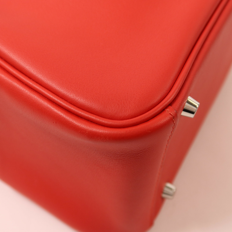 HERMES Swift皮革Mini Lindy手挽肩背兩用袋Rouge de Coeur-9