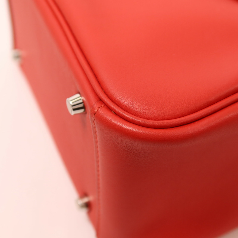 HERMES Swift皮革Mini Lindy手挽肩背兩用袋Rouge de Coeur-10
