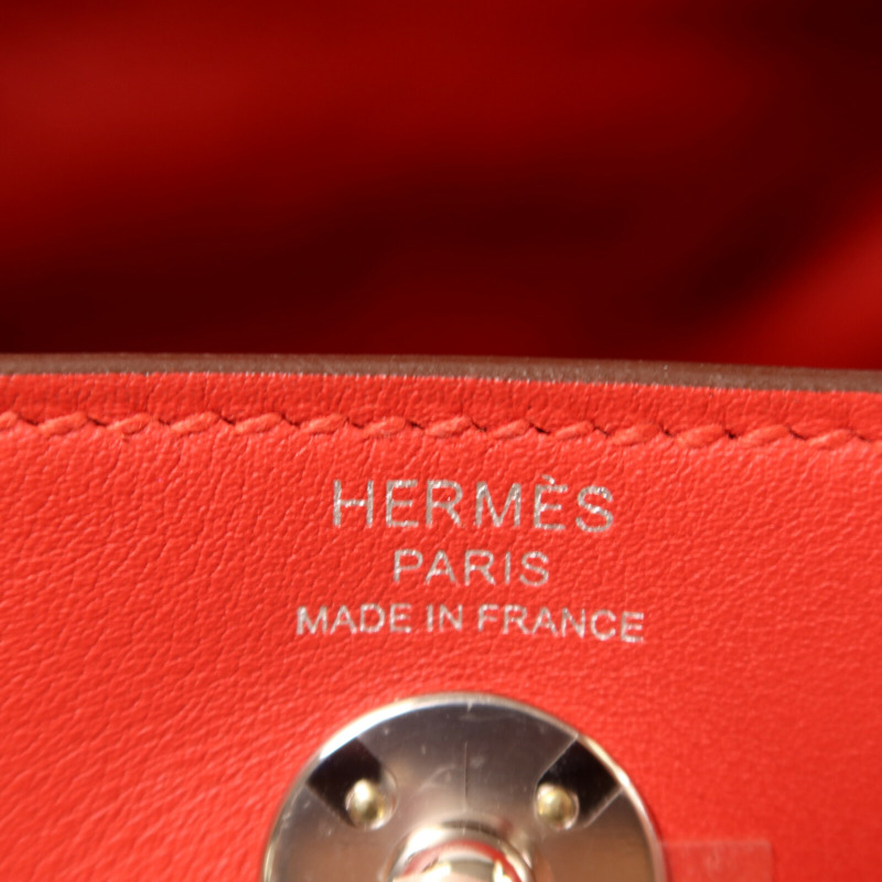 HERMES Swift皮革Mini Lindy手挽肩背兩用袋Rouge de Coeur-12