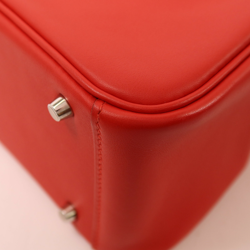 HERMES Swift皮革Mini Lindy手挽肩背兩用袋Rouge de Coeur-13
