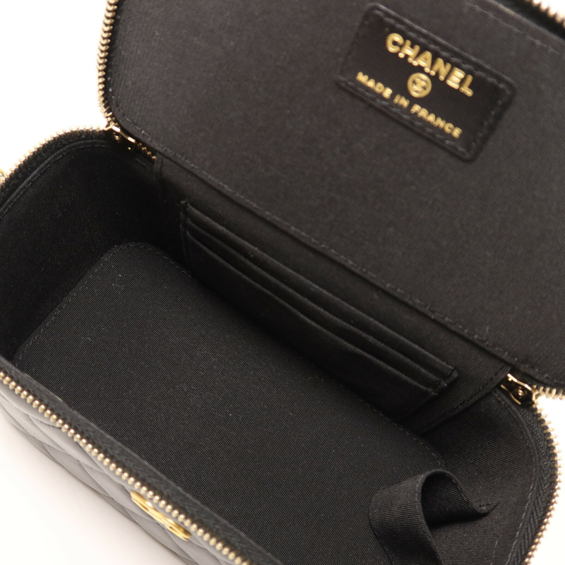 CHANEL 羊皮皮革Top Handle Vanity Case鏈帶手挽肩背兩用袋-4