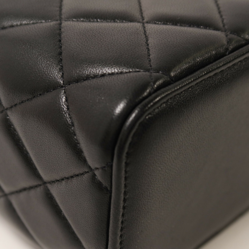 CHANEL 羊皮皮革Top Handle Vanity Case鏈帶手挽肩背兩用袋-12