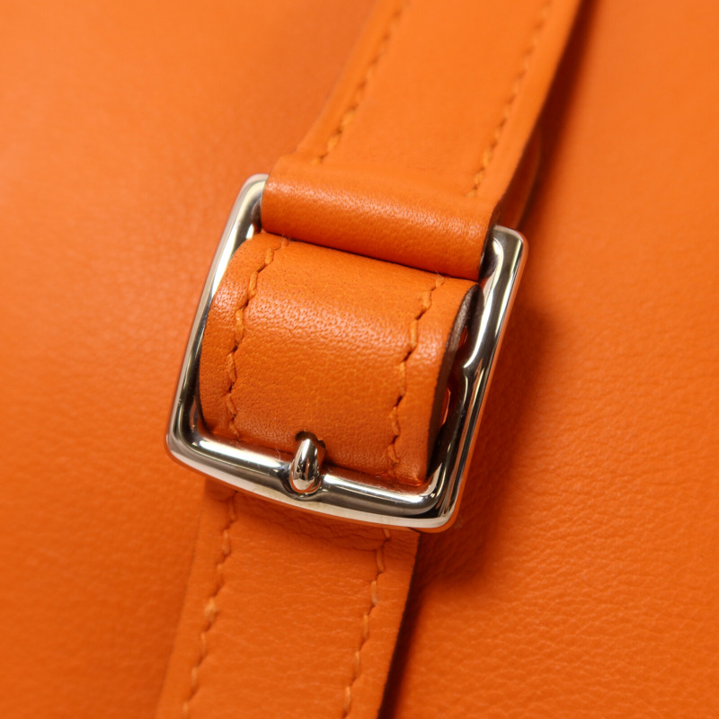 HERMES Swift皮革Mini Halzan手挽肩背兩用袋Orange-9